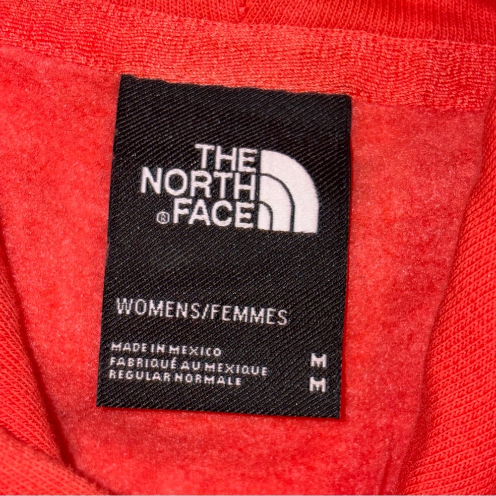 North Face Hoodie Pullover Big Logo Pouch Pocket Cotton unisex  Med Orange - Picture 7 of 7
